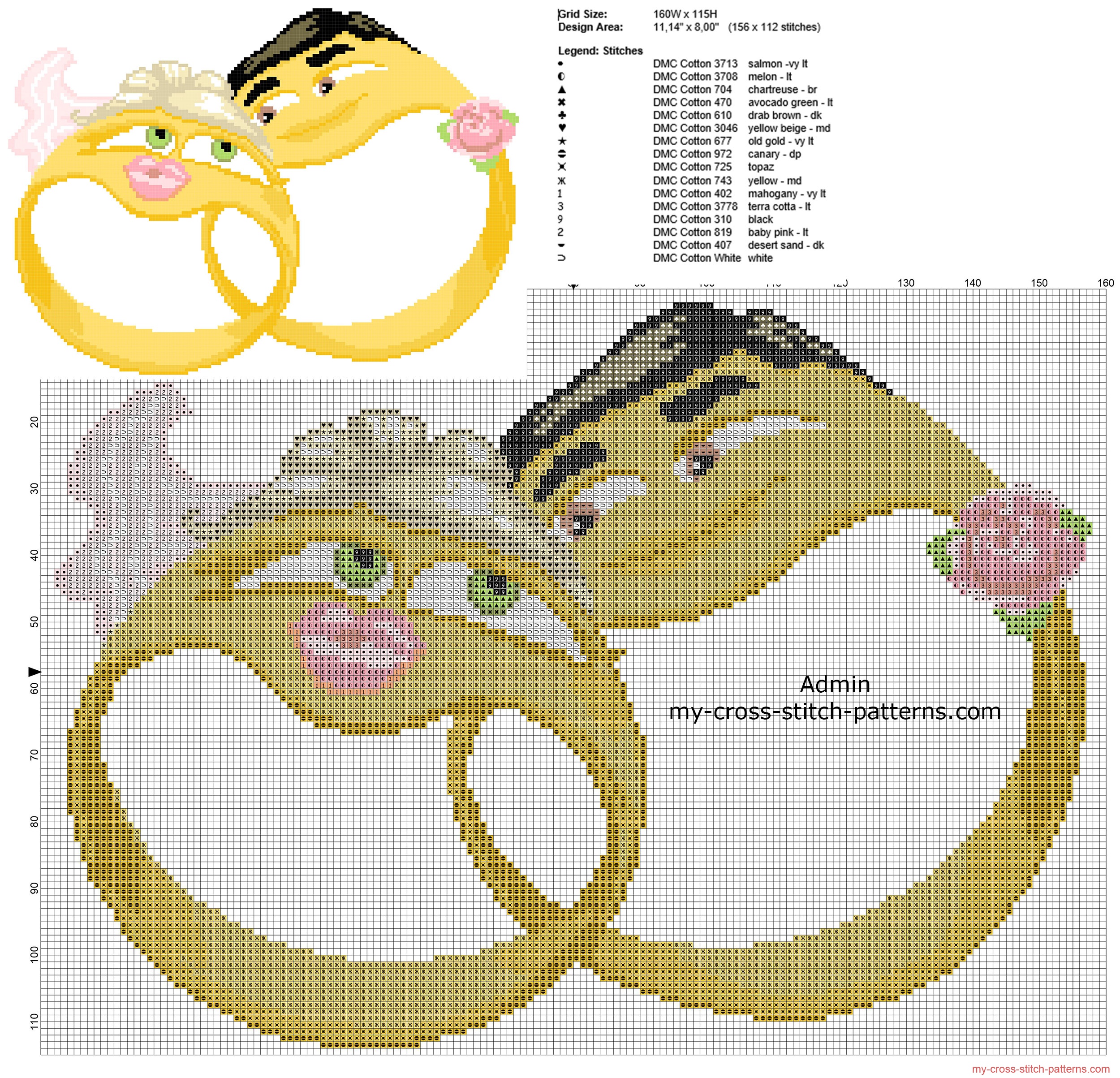 anniversary_cross_stitch_pattern_two_wedding_rings_emoticons