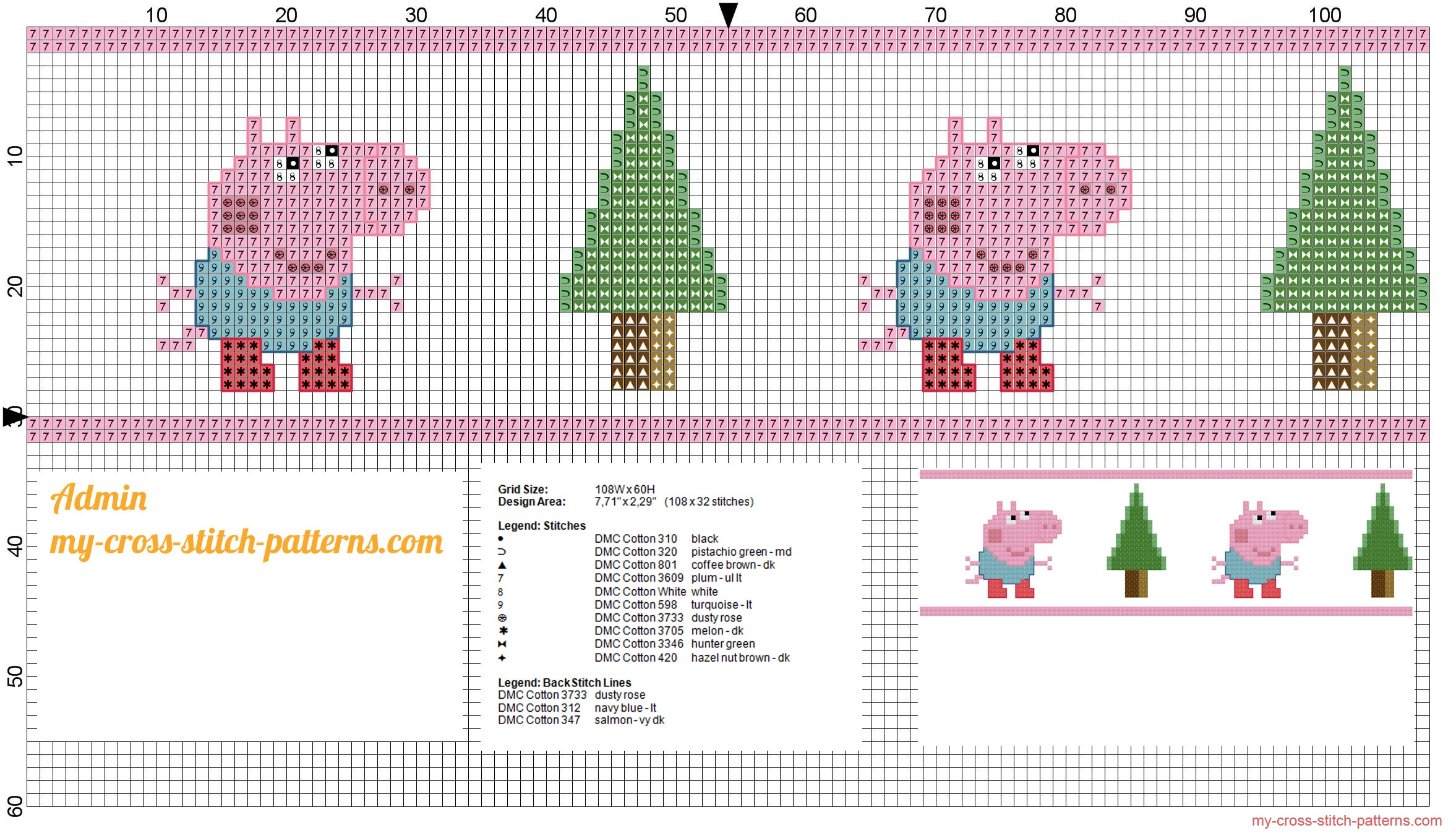 baby_border_with_george_from_peppa_pig_cross_stitch_pattern