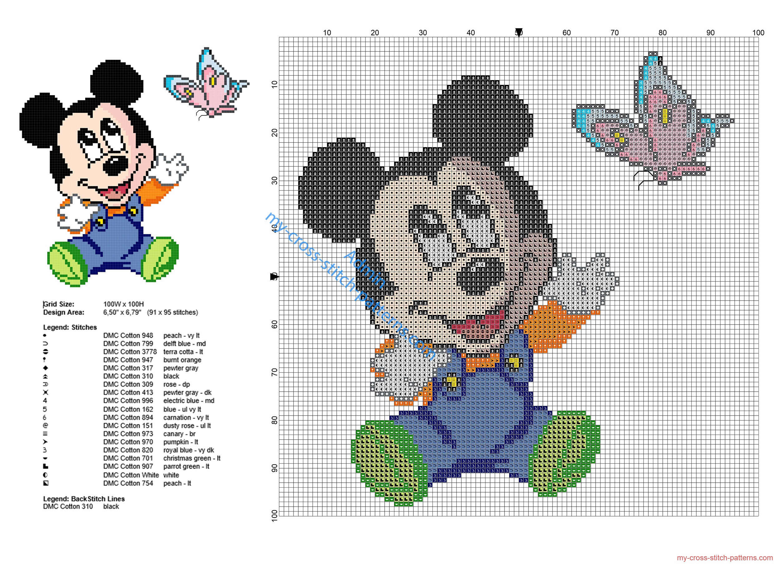 baby_disney_mickey_mouse_with_butterfly_cross_stitch_pattern