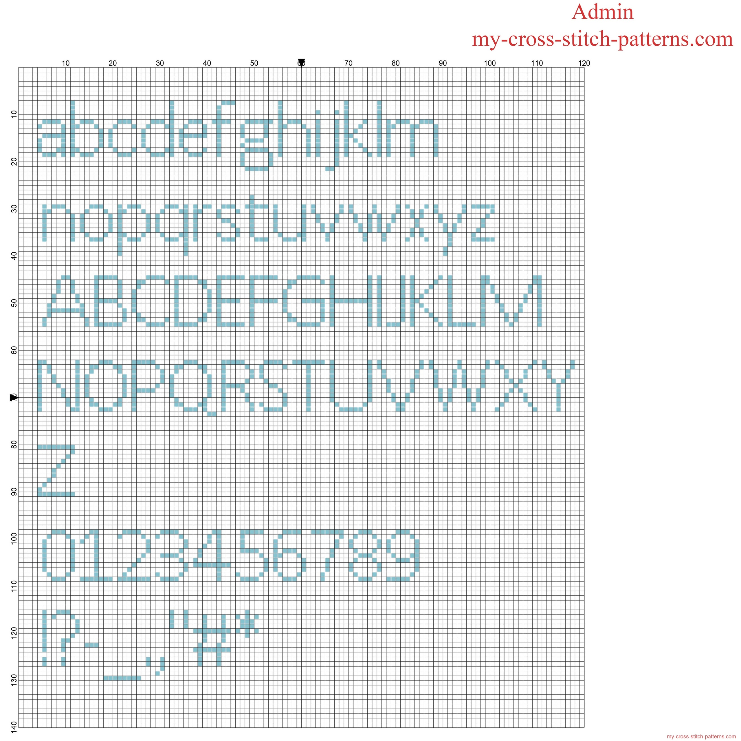 Cross Stitch Alphabet Font Calibri Lowercase Uppercase Letters Numbers