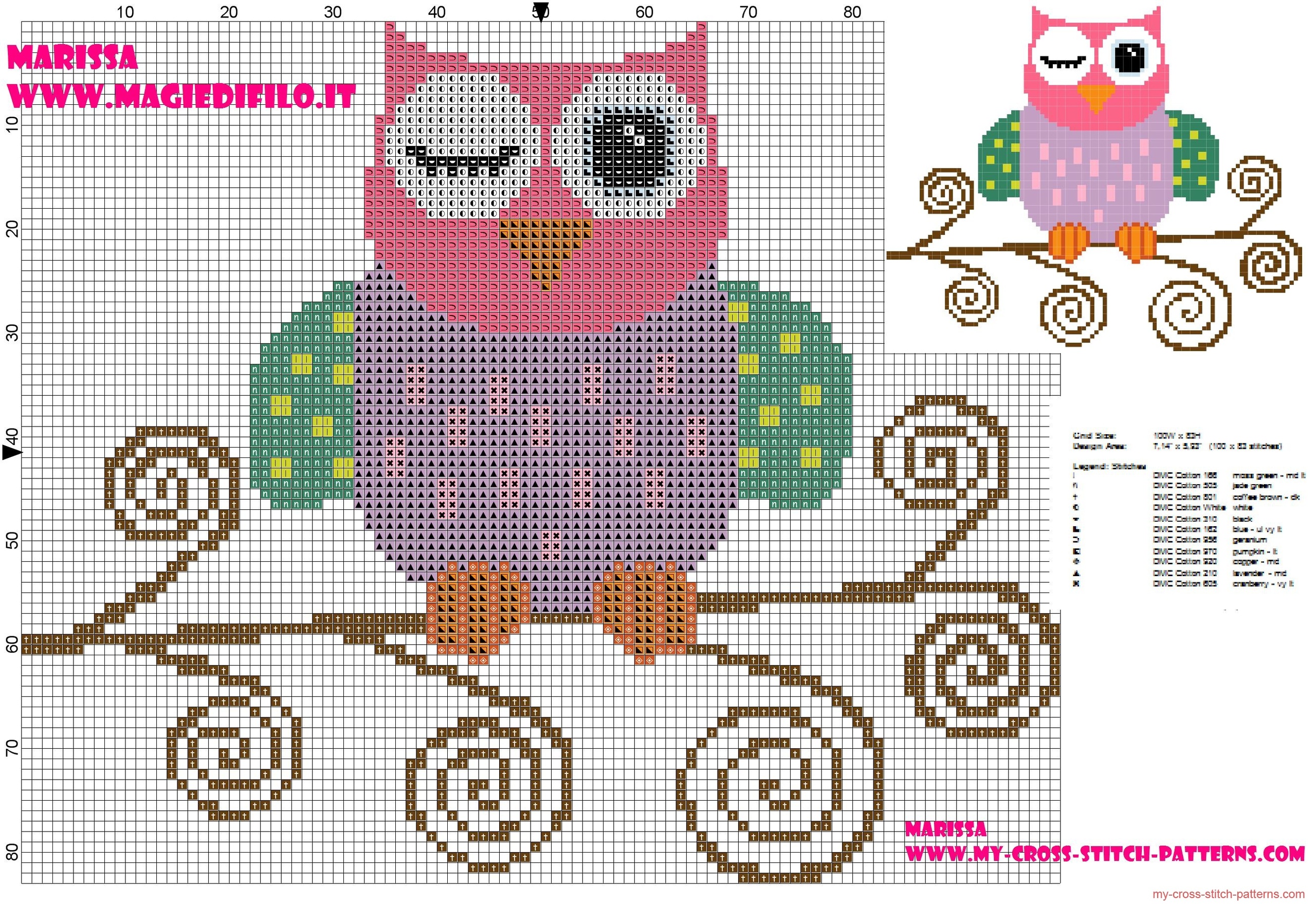 cross_stitch_pattern_of_beautiful_colored_owl_on_branch