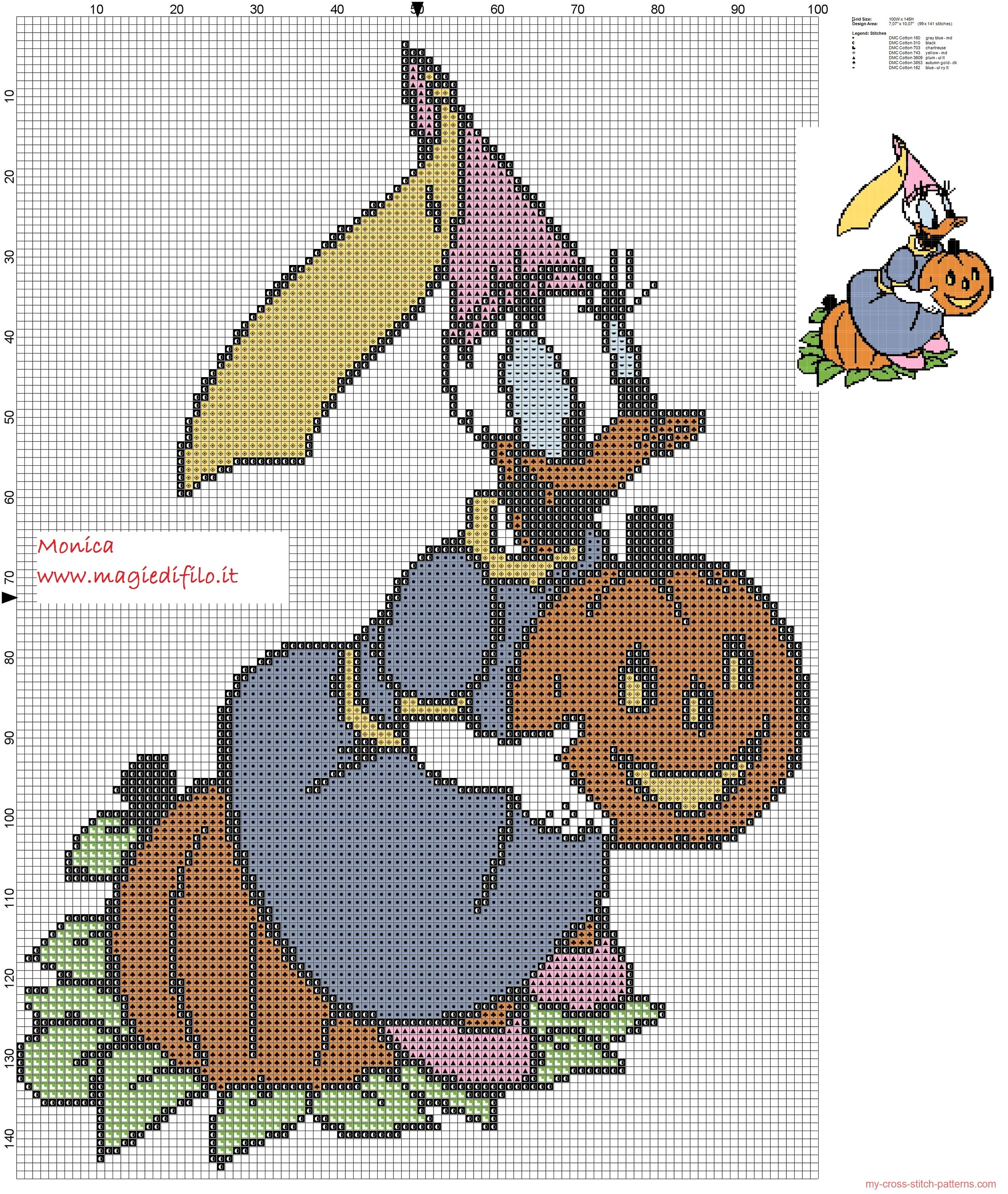 daisy_with_pumpkin_cross_stitch_pattern_