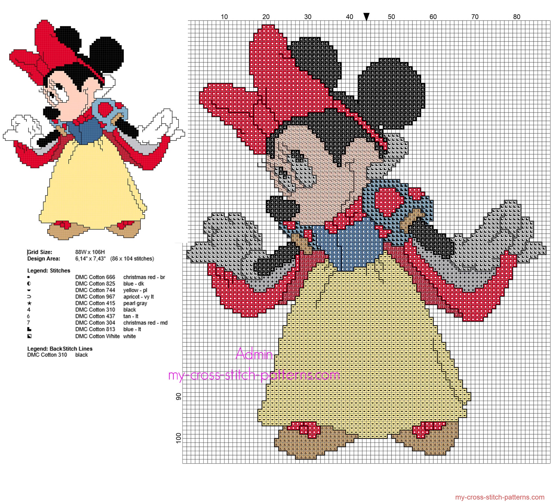 disney-minnie-mouse-snow-white-free-back-stitch-cross-stitch-pattern-free-cross-stitch