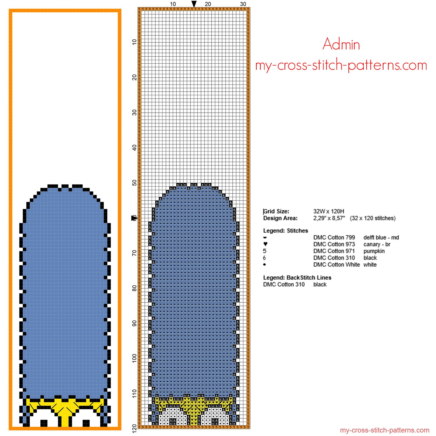 funny_cross_stitch_bookmark_with_marge_simpson_32_x_120_free_download