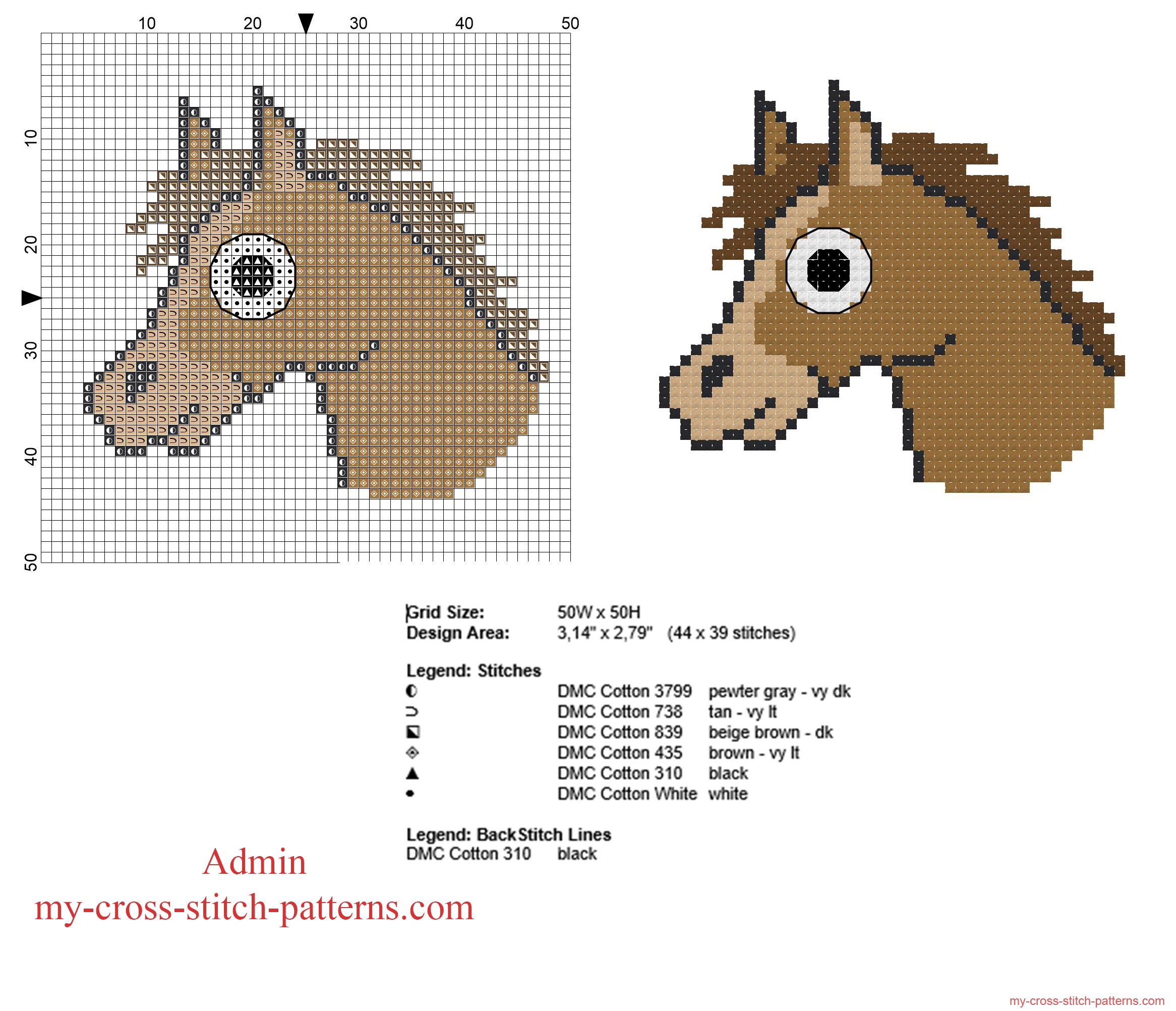 horse_head_free_and_small_cross_stitch_pattern
