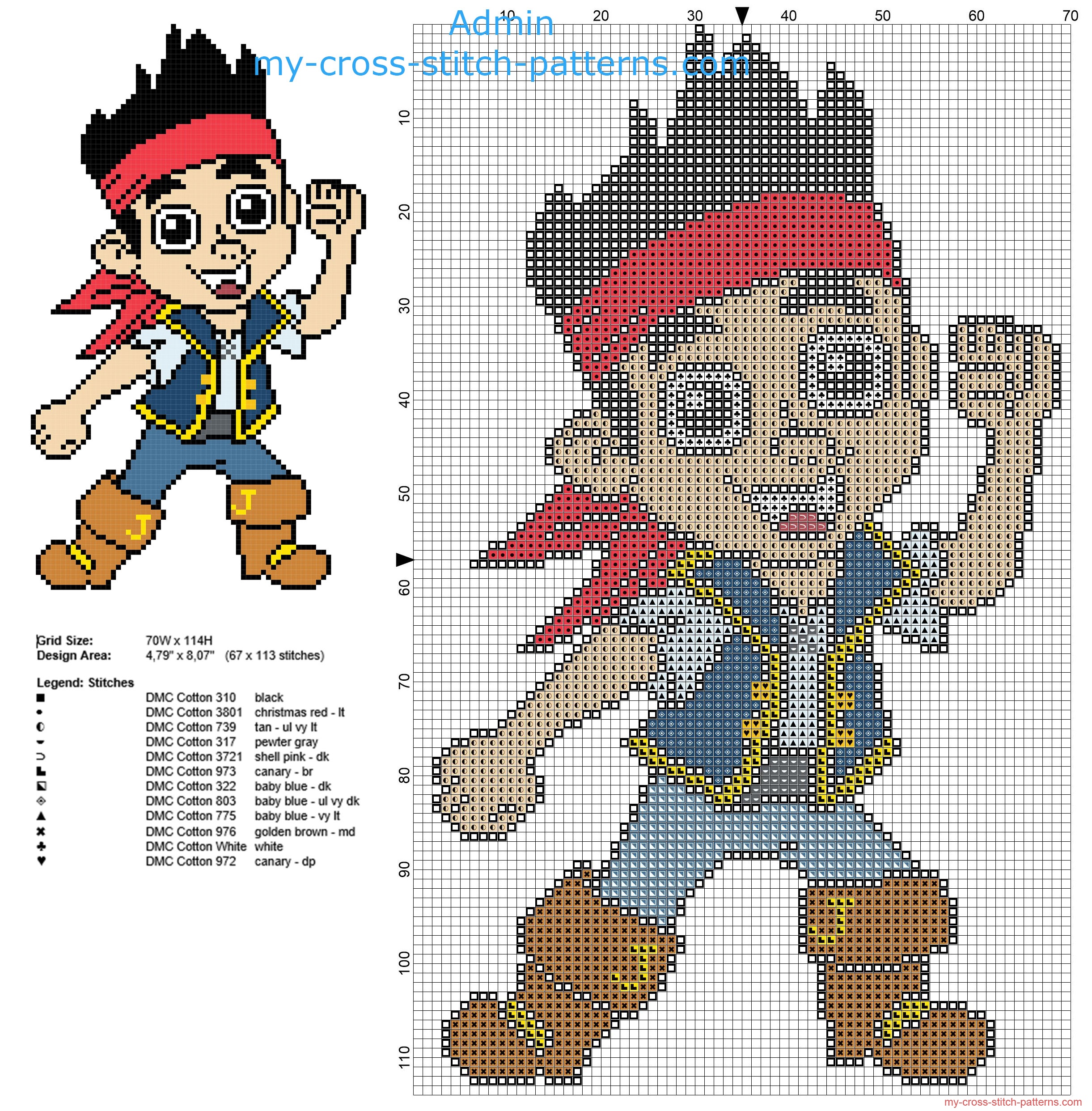 jake_from_disney_cartoon_jake_and_the_never_land_pirates_cross_stitch_pattern_free_download
