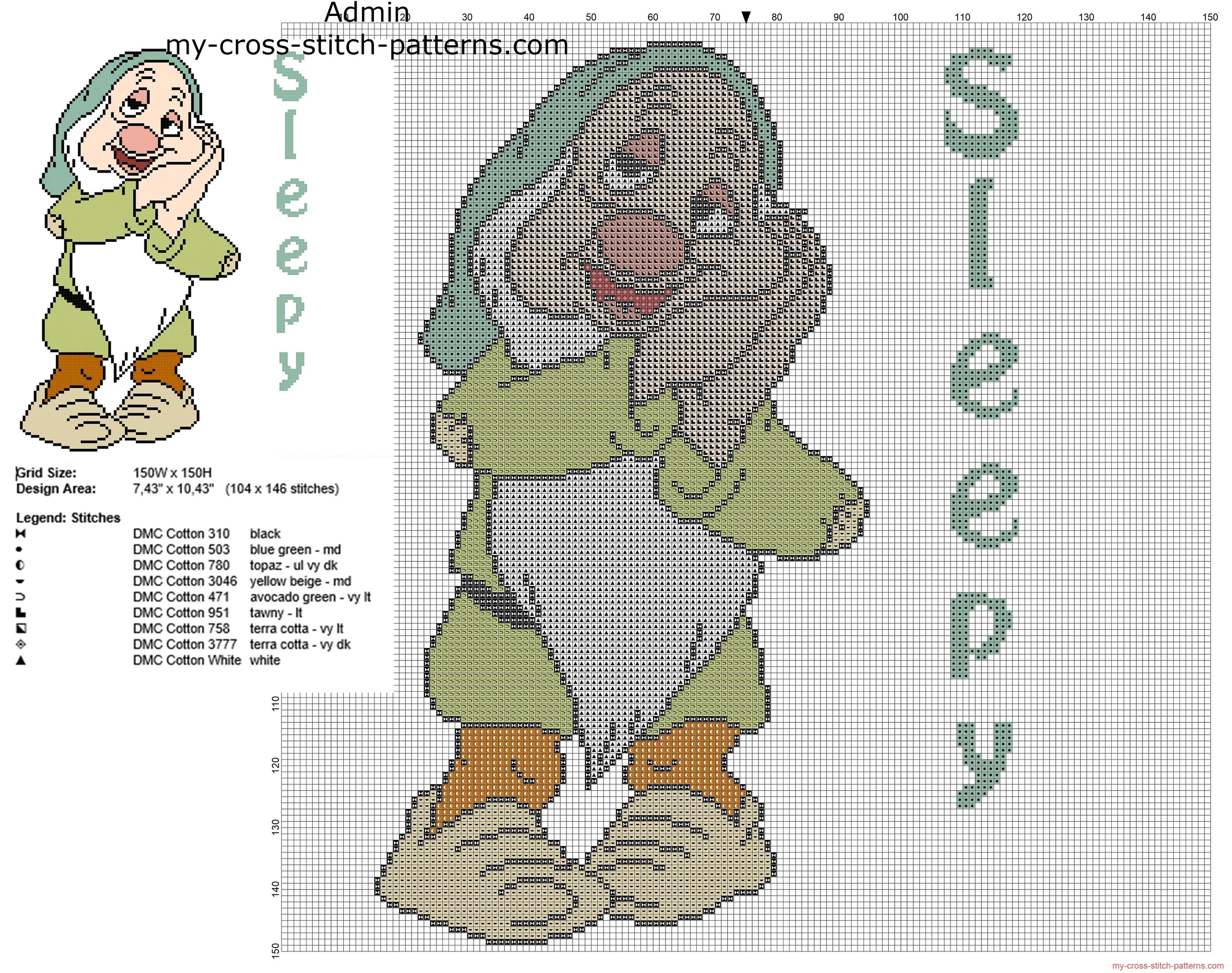 sleepy_from_disney_snow_white_and_the_seven_dwarfs_cross_stitch_pattern_big_size