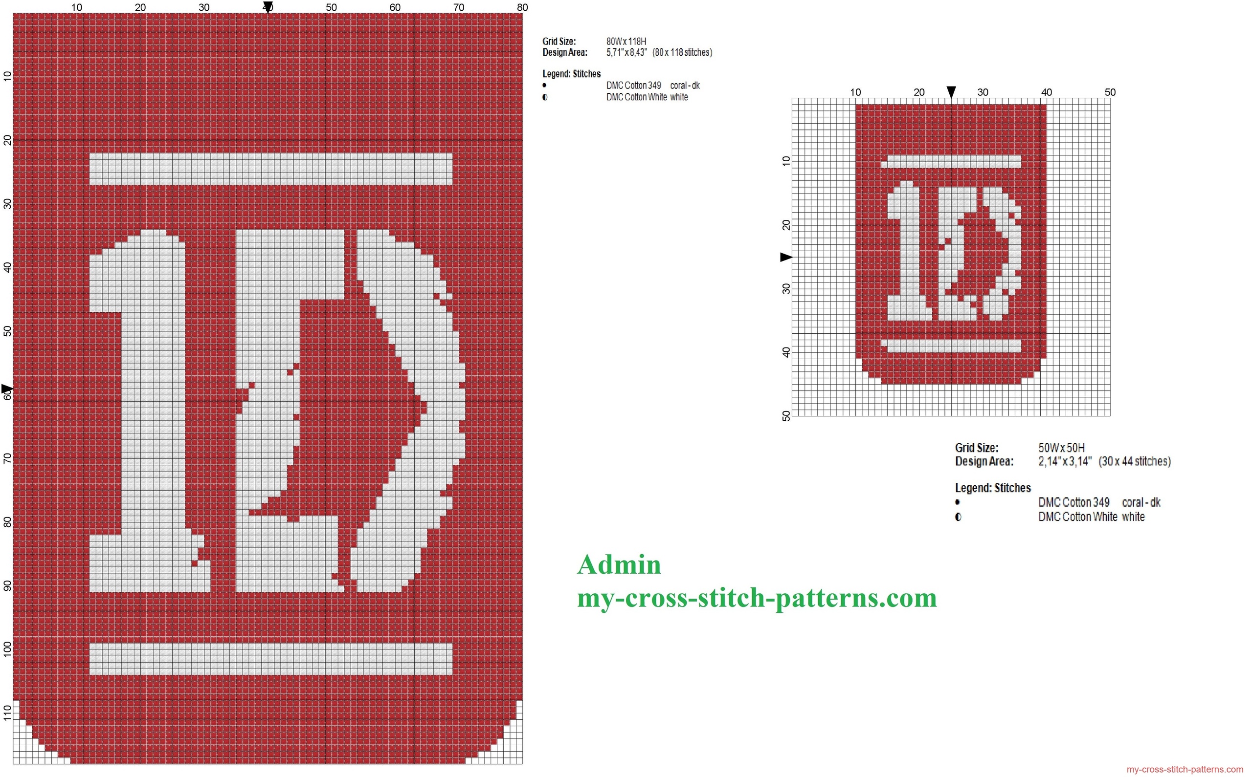 two_cross_stitch_patterns_of_band_one_direction_logos