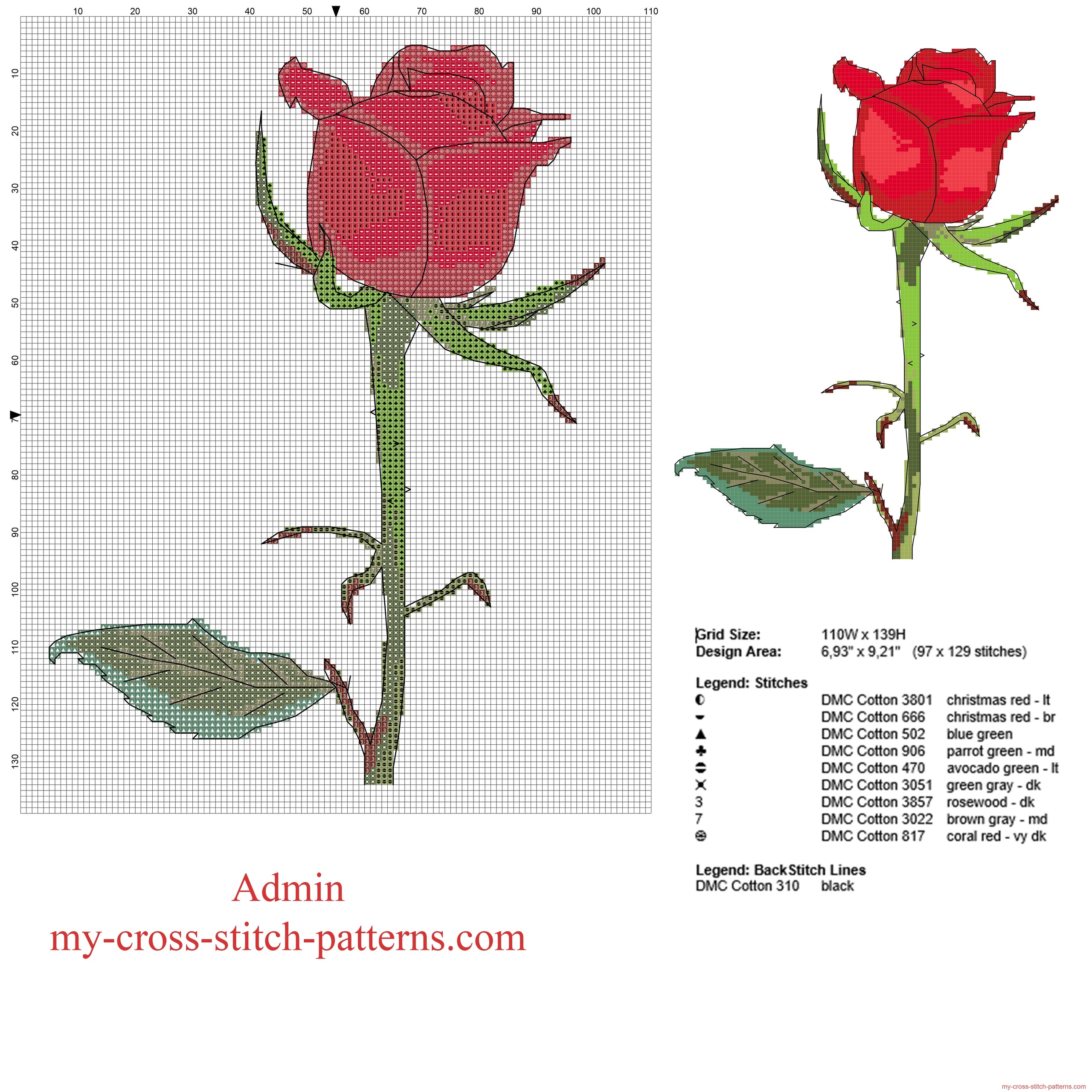 a_beautiful_red_rose_free_cross_stitch_pattern