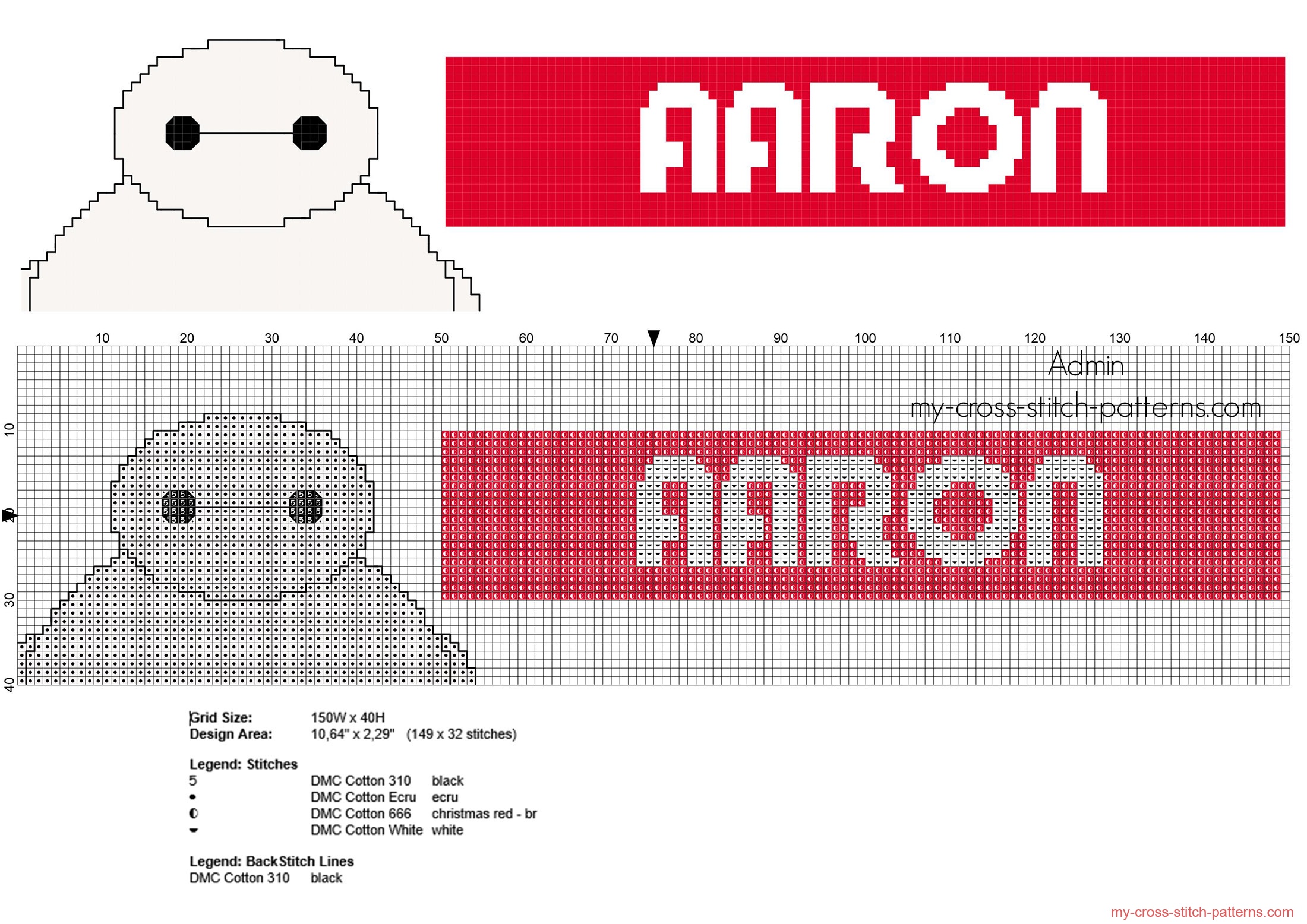 aaron_cross_stitch_baby_name_with_big_hero_6_baymax