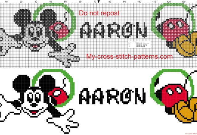 aaron_name_whit_mickey_mouse_cross_stitch_patterns_free