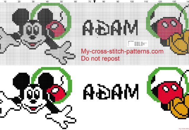 adam_name_whit_mickey_mouse_cross_stitch_patterns_free