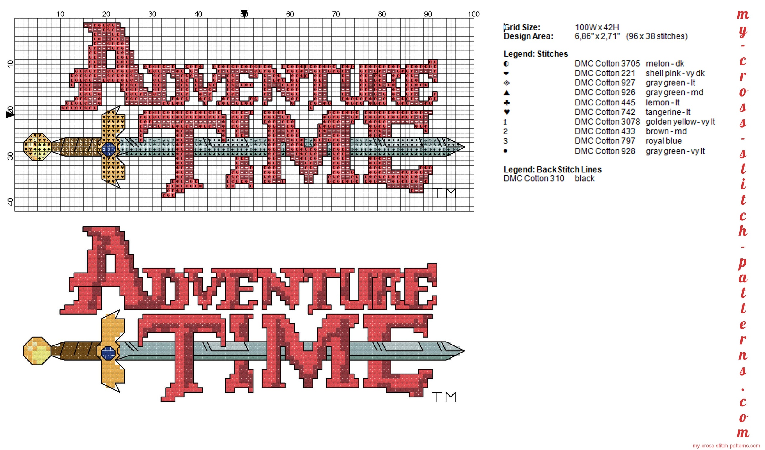 adventure_time_logo_text_cross_stitch_pattern
