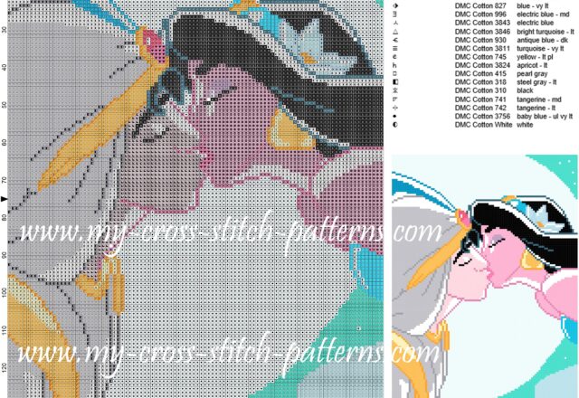 aladdin_and_jasmine_cross_stitch_pattern_