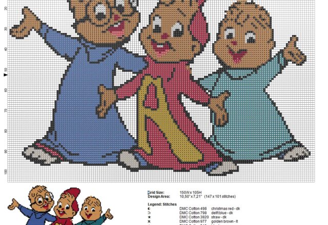 alvin_and_the_chipmunks_old_cartoon_free_cross_stitch_pattern