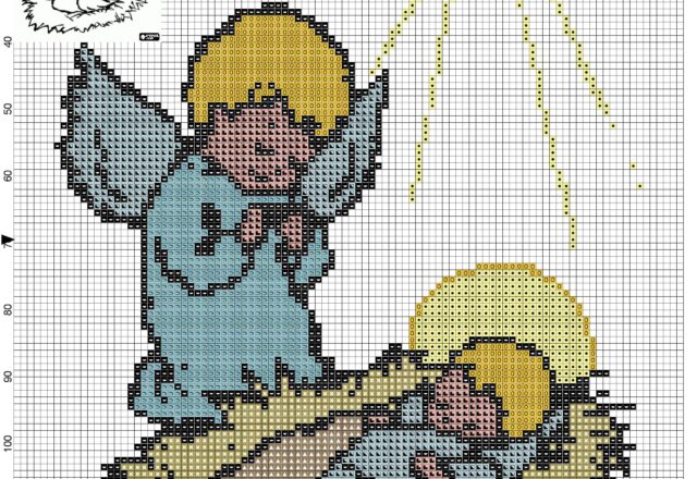 angel_with_baby_jesus_cross_stitch_pattern