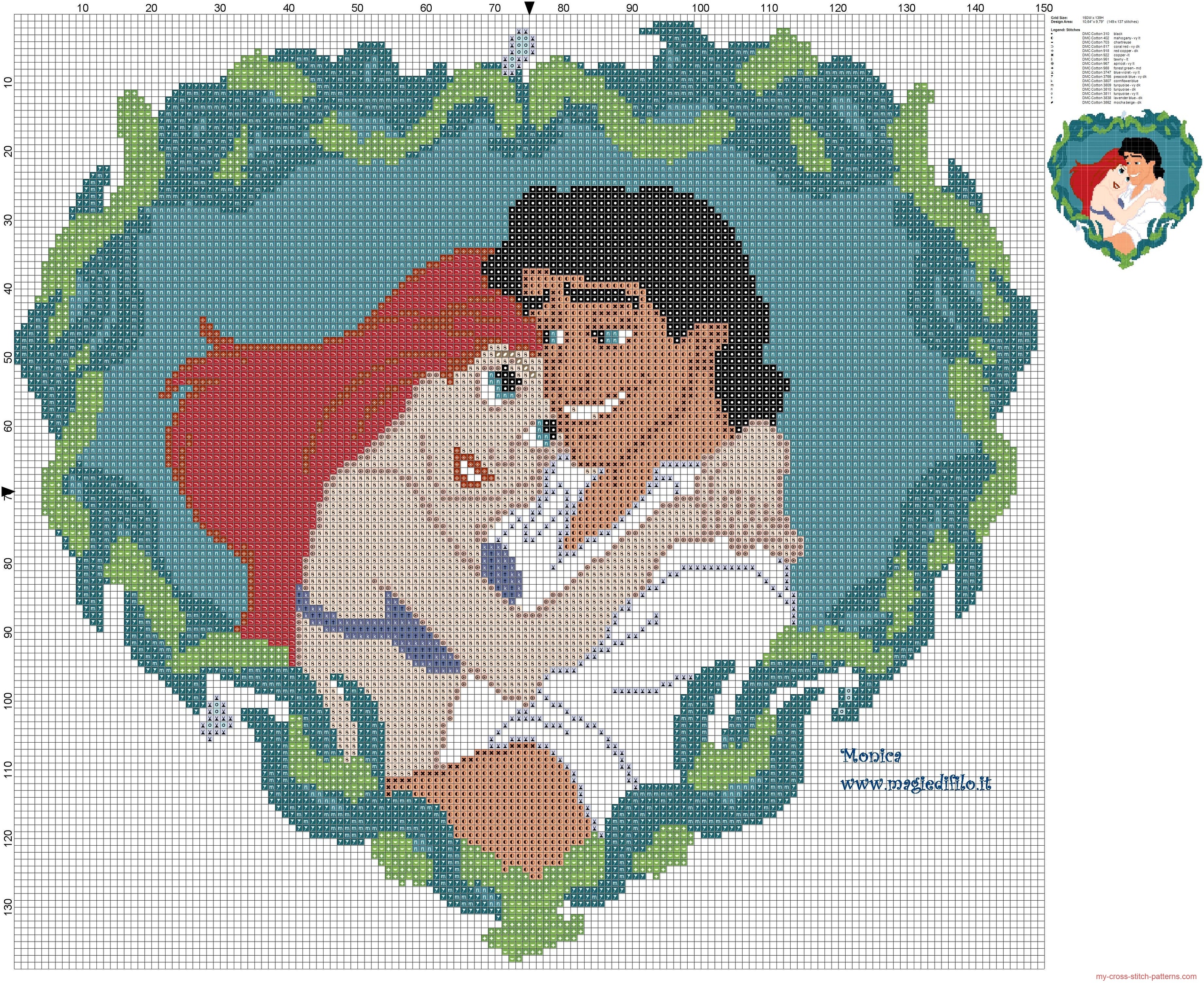 ariel__eric_cross_stitch_pattern