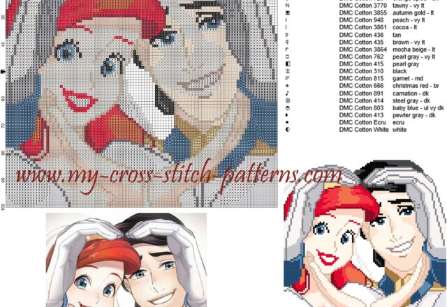 ariel_and_eric_cross_stitch_pattern