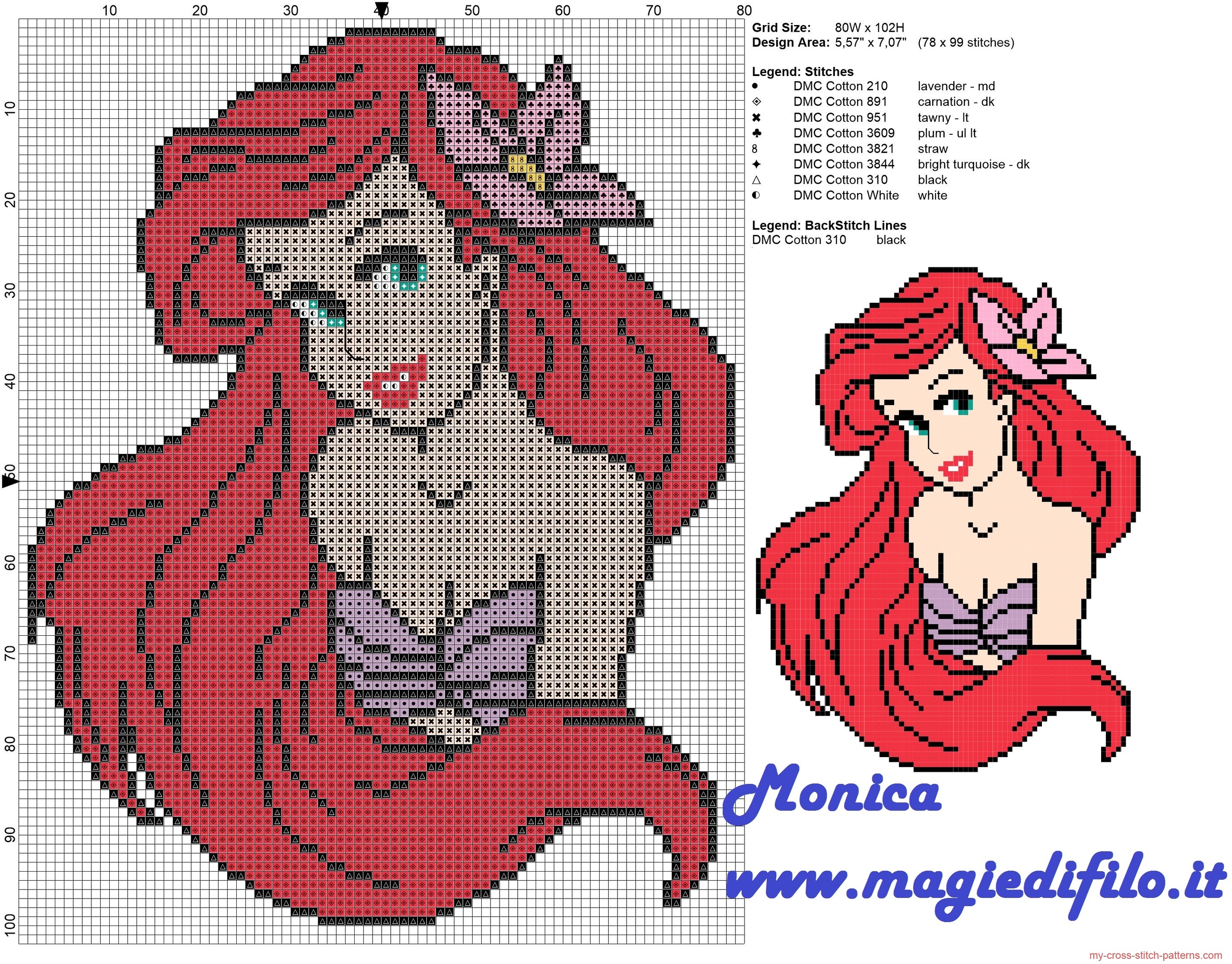 ariel_the_little_marmaid_cross_stitch_pattern_