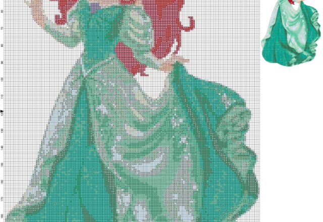 ariel_the_little_mermaid_cross_stitch_pattern