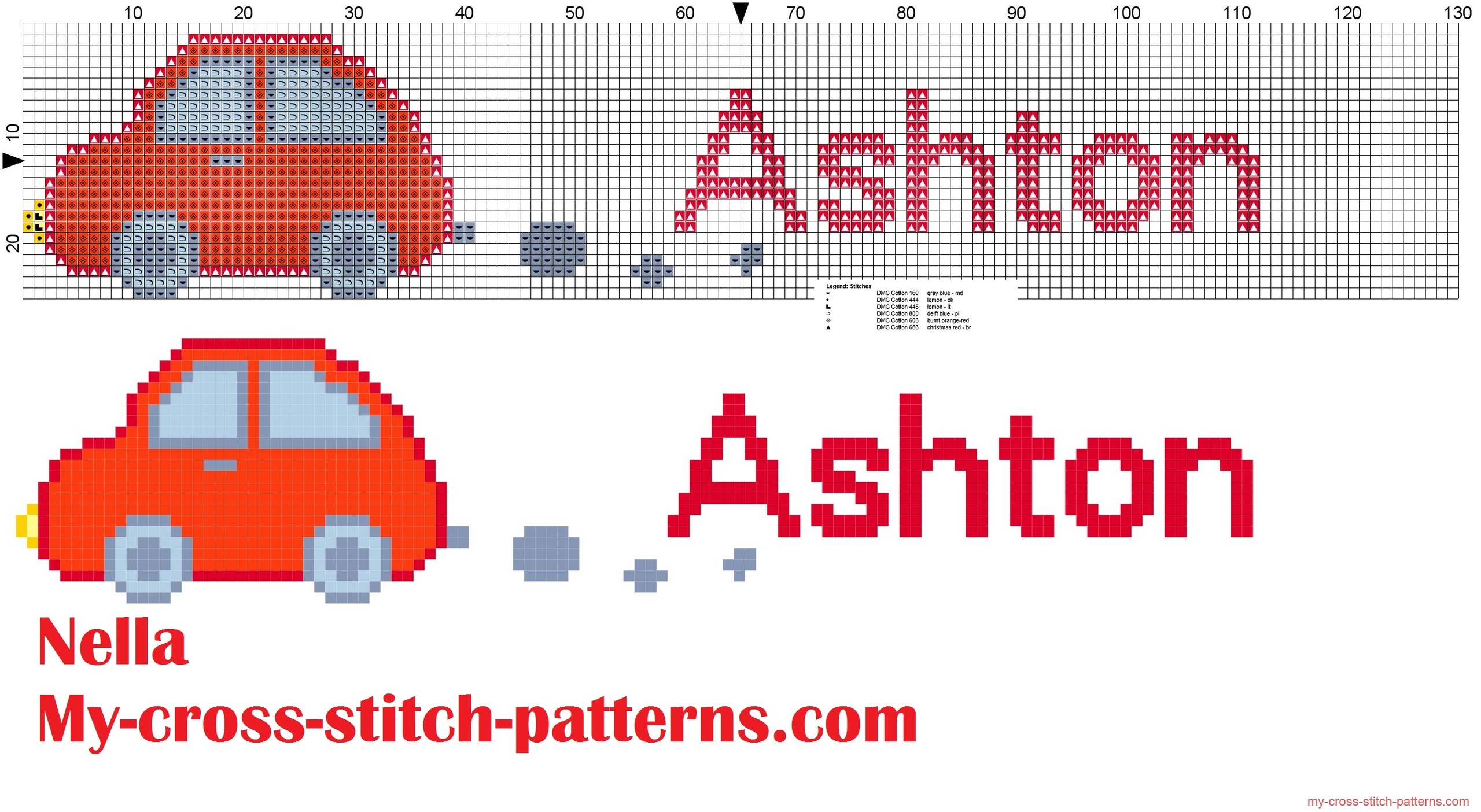 ashton_name_with_toy_car_cross_stitch_patterns