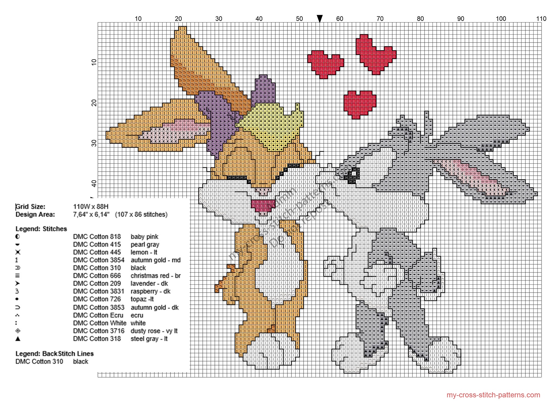baby_bugs_bunny_and_lola_kiss_free_cross_stitch_pattern