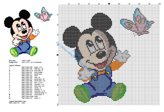 baby_disney_mickey_mouse_with_butterfly_cross_stitch_pattern