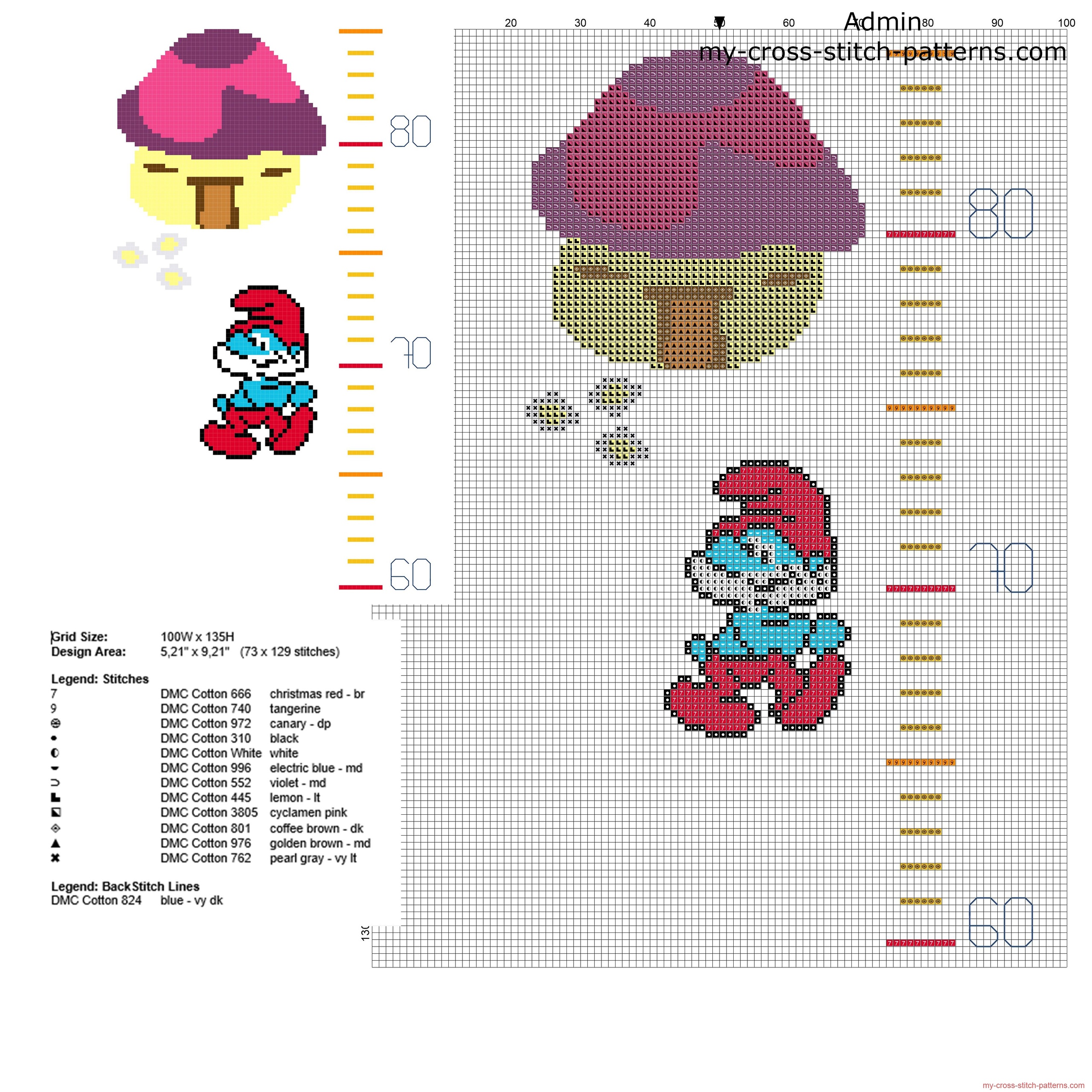 baby_height_meter_with_the_smurfs_free_cross_stitch_pattern_part_2_of_3