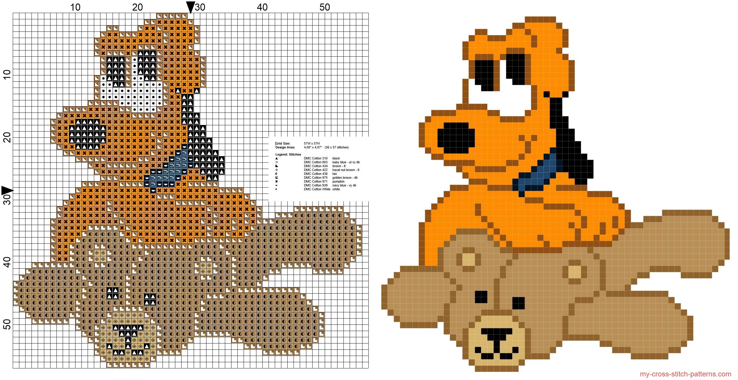 baby_pluto_with_teddy_bear_cross_stitch_pattern_free