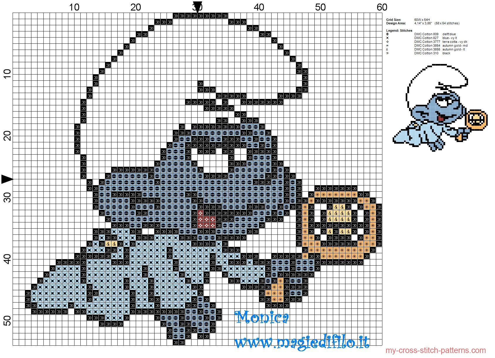 baby_smurf_with_toy_2_cross_stitch_pattern_