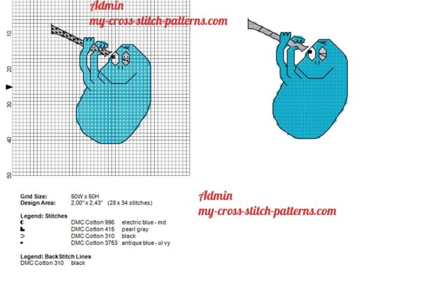 barbibul_barbapapa_blue_cross_stitch_pattern