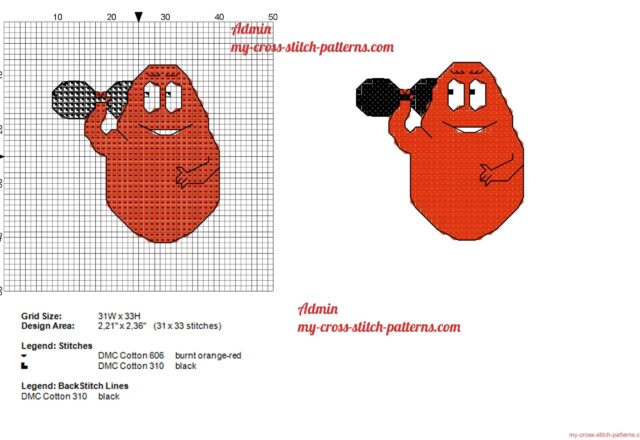 barbidur_red_from_barbapapa_cross_stitch_pattern