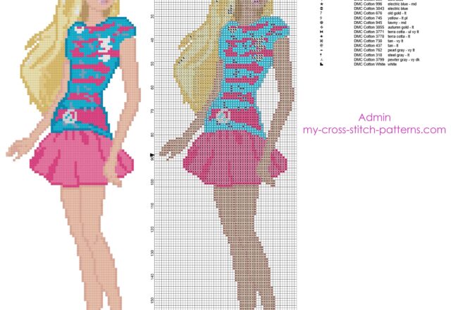 barbie_figure_free_cross_stitch_pattern