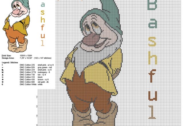 bashful_dwarf_from_disney_snow_white_and_the_seven_dwarfs_cross_stitch_pattern