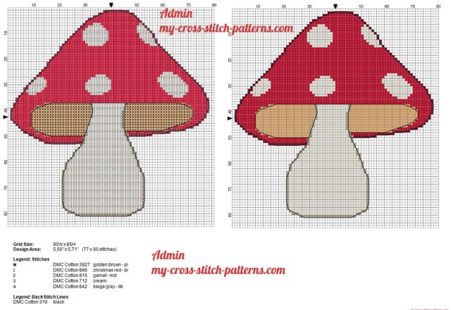 big_size_poisonous_red_mushroom_cross_stitch_pattern