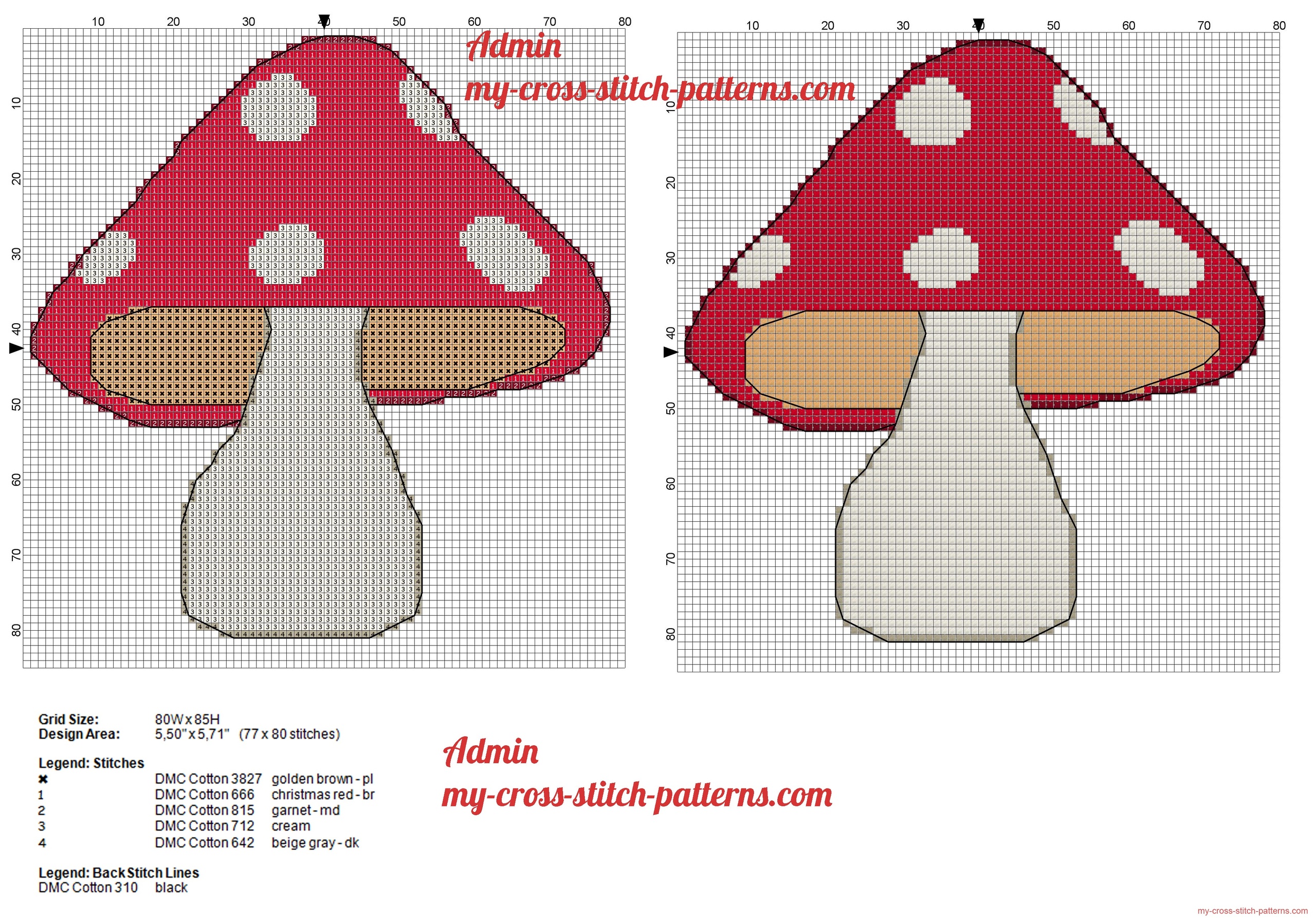 big_size_poisonous_red_mushroom_cross_stitch_pattern