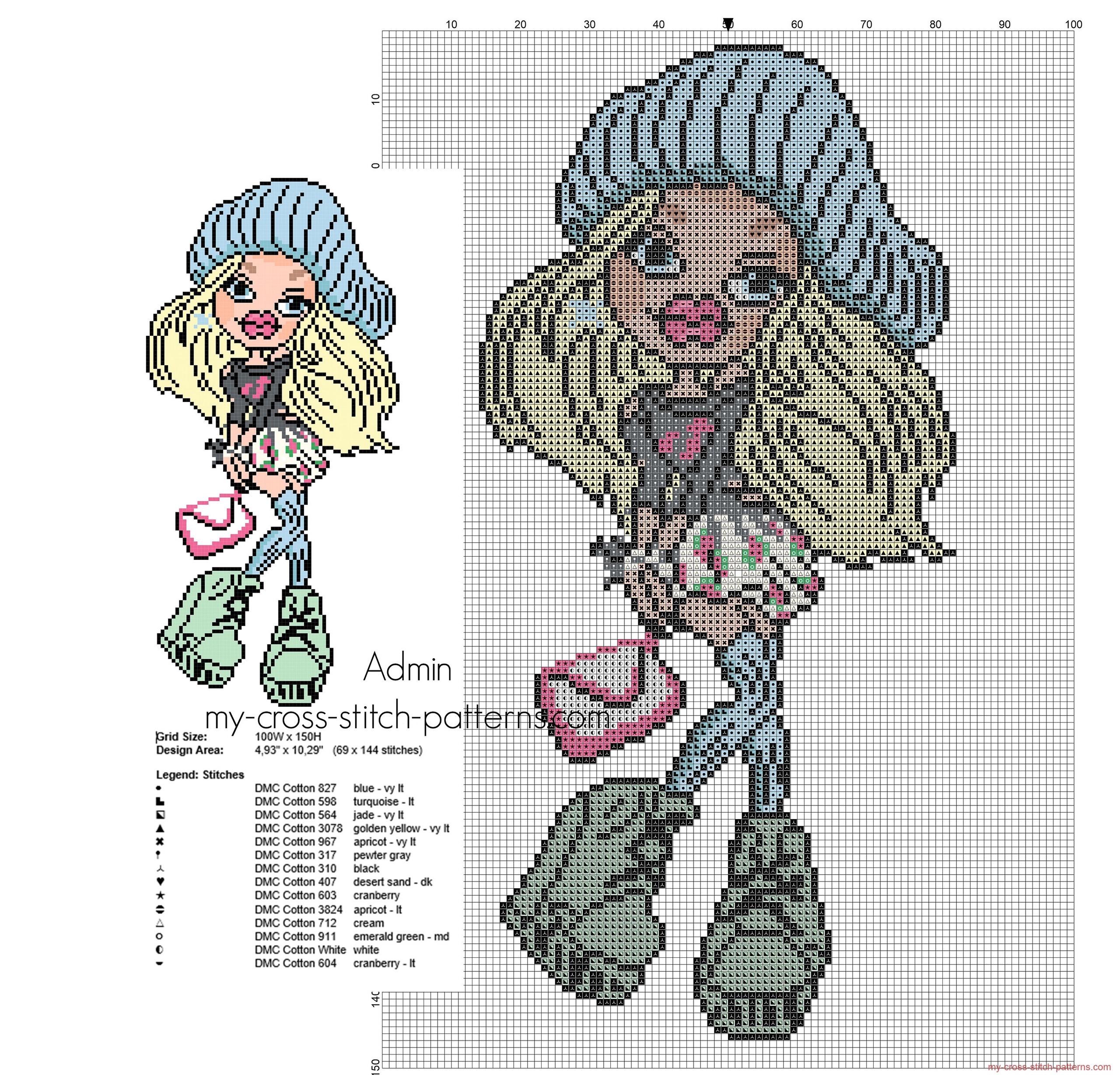 bratz_cloe_free_cross_stitch_pattern