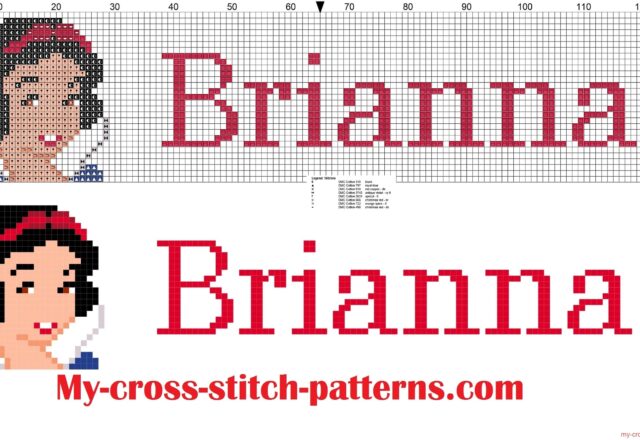 brianna_cross_stitch_pattern_name_with_disney_princess_white_snow
