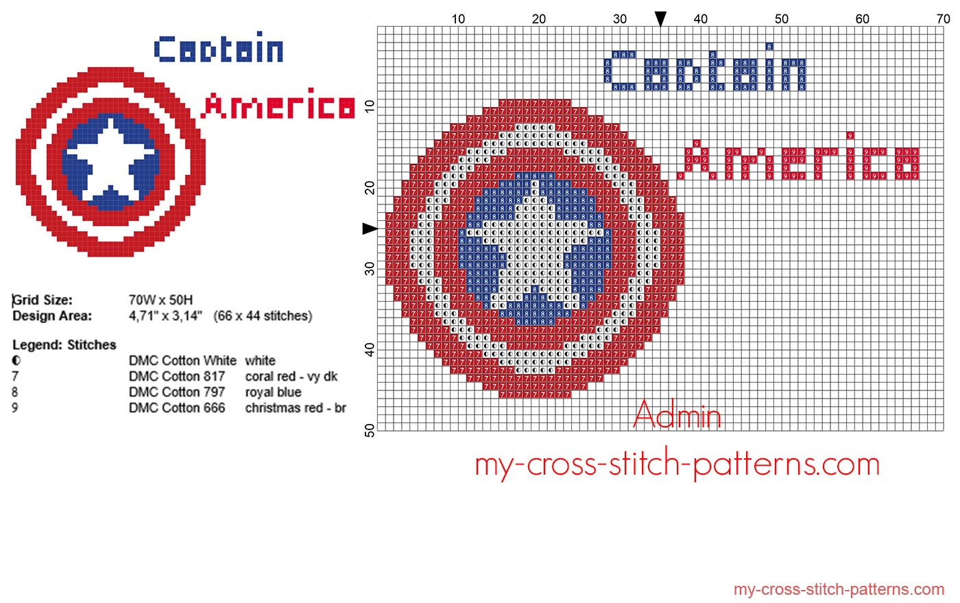 captain_america_superhero_logo_free_cross_stitch_pattern_66_x_44_stitches_4_dmc_threads