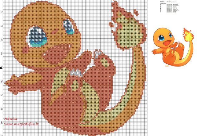 charmander_pokemon_004_cross_stitch_pattern_free