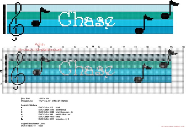 chase_free_cross_stitch_baby_name_on_blue_colors_sheet_music