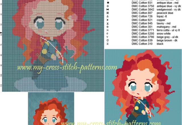 chibi_princess_merida_cross_stitch_pattern_