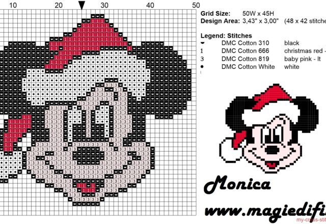 christmas_mickey_mouse_face_cross_stitch_pattern