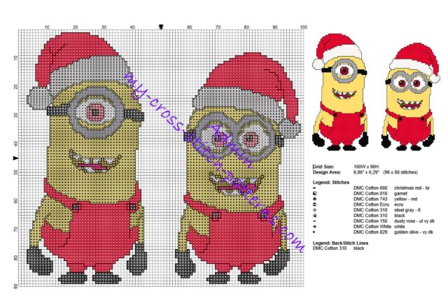 christmas_minions_free_cross_stitch_pattern