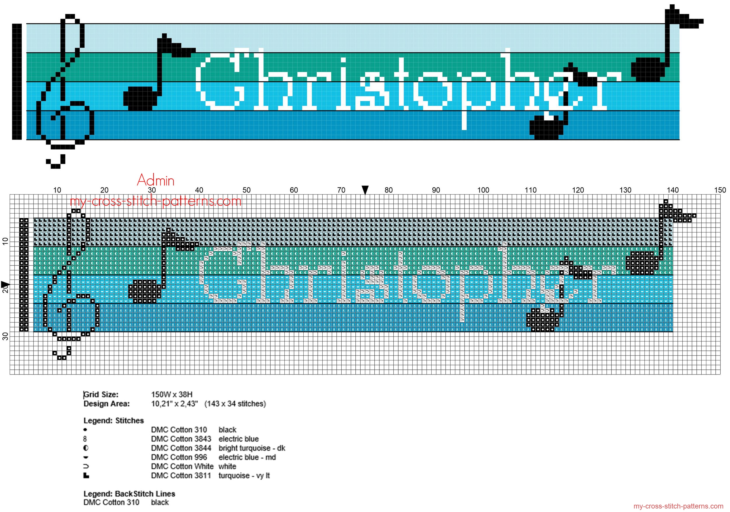 christopher_free_cross_stitch_baby_name_on_blue_colors_sheet_music