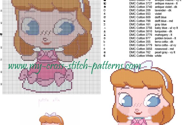 cinderella_chibi_cross_stitch_patterns_