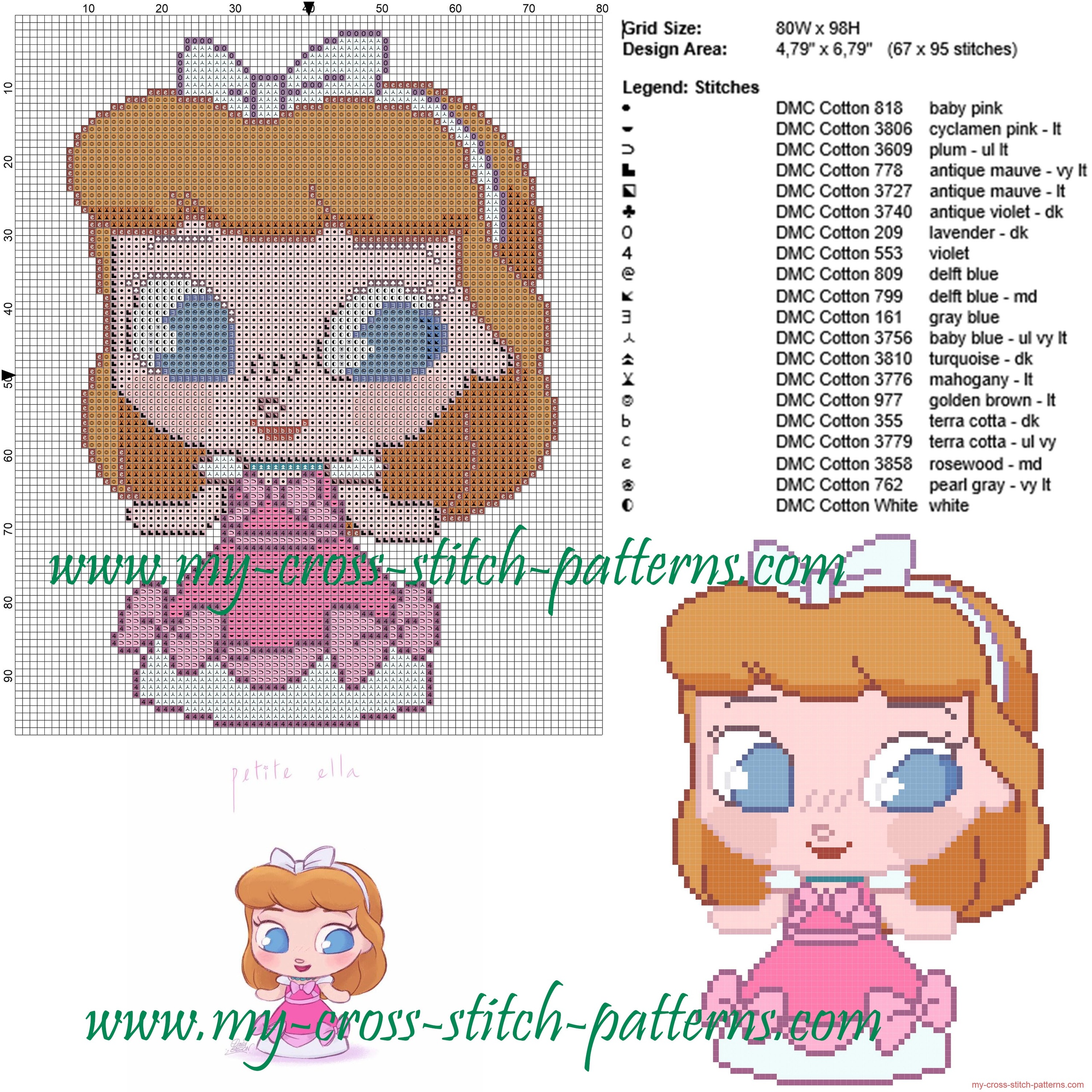 cinderella_chibi_cross_stitch_patterns_