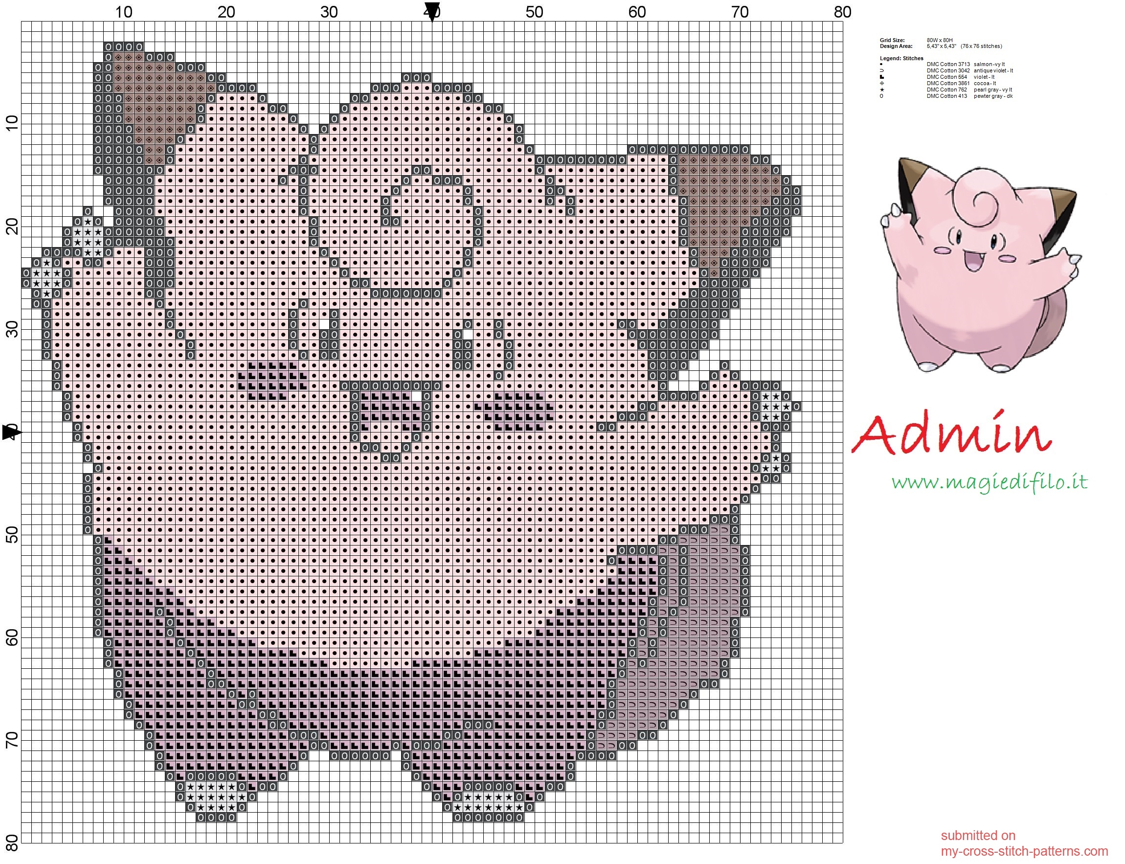 clefairy_pokemon_035_first_generation_simple_cross_stitch_pattern