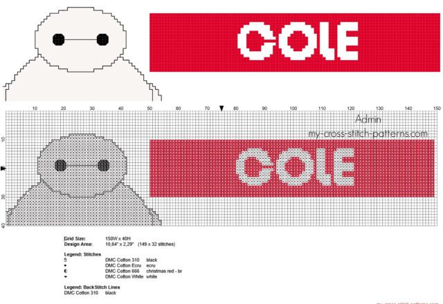 cole_cross_stitch_baby_male_name_with_disney_big_hero_6_baymax