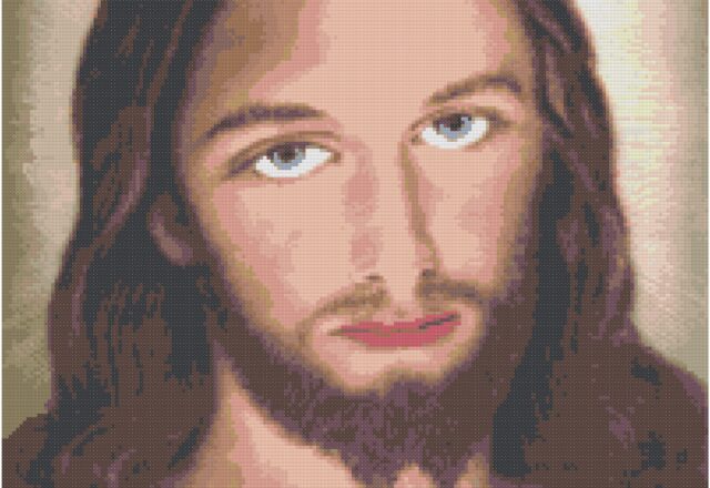 color_jesus_face_cross_stitch_pattern_preview